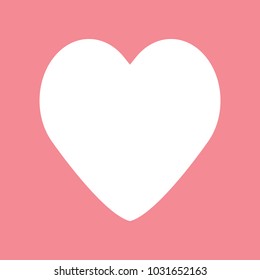 Playing card heart suit flat icon