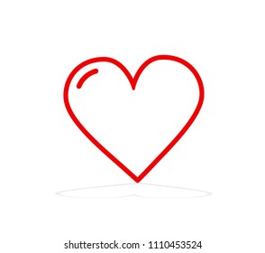 Playing card heart suit flat icon for apps and websites