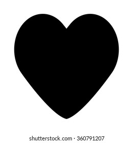 Playing card heart suit flat icon