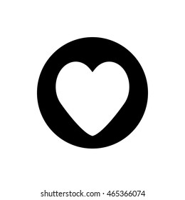 Playing card heart suit flat icon