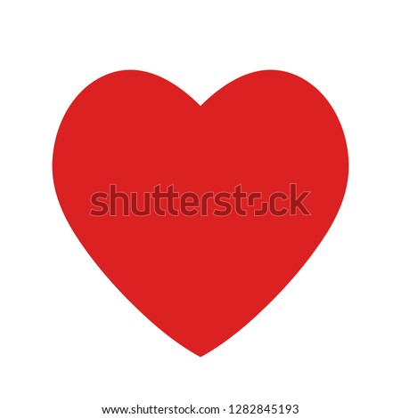 Playing card heart suit flat icon for apps and websites