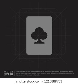 Playing Card Icon - Black Creative Background - Free vector icon