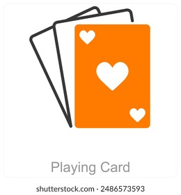 Playing Card and card icon concept