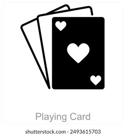 Playing Card and card icon concept