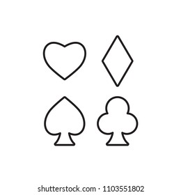 playing card icon design trendy