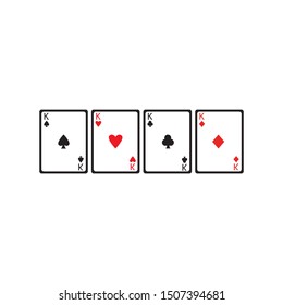 Playing Card Icon Design Vector Logo Template
