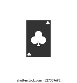 Playing card icon flat. Illustration isolated vector sign symbol