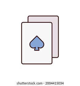 playing card icon, gamble icon, bet vector illustration