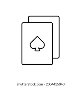 playing card icon, gamble icon, bet vector illustration