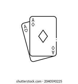 Playing card icon. High quality and very suitable for your web design, UI, mobile app design, logo, etc. 
Vector illustration on a white background.