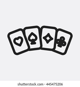 Playing card icon illustration isolated vector sign symbol