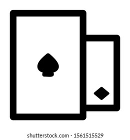 playing card icon isolated sign symbol vector illustration - high quality black style vector icons
