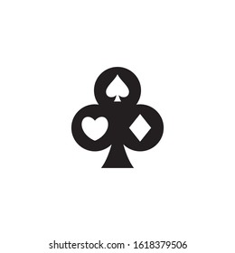 playing card icon logo vector template