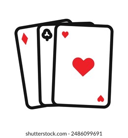 Spielkartensymbol Im ausgefüllten Stil markieren