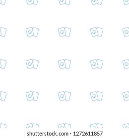 playing card icon pattern seamless white background. Editable line playing card icon. playing card icon pattern for web and mobile.
