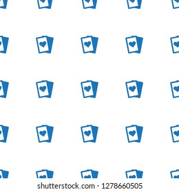 playing card icon pattern seamless white background. Editable filled playing card icon. playing card icon pattern for web and mobile.