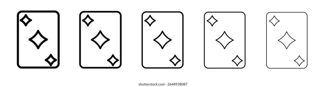 playing card icon simple isolated vector sign