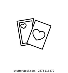 playing card icon Simple outline illustration