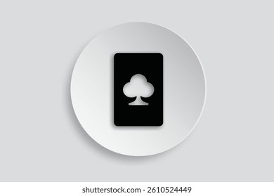 Playing card icon with spade symbol, great for casino, games, or gambling themed visuals.