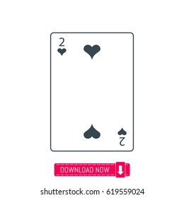 Playing card icon, vector