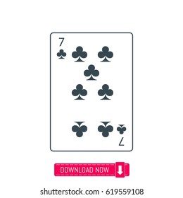 Playing card icon, vector