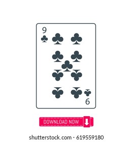 Playing card icon, vector