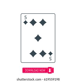 Playing card icon, vector