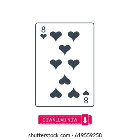 Playing card icon, vector