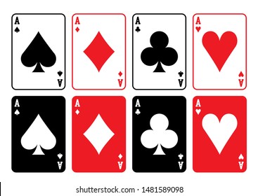 Playing Card Icon Vector Illustration Silhouette