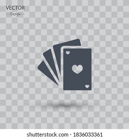 Icono de la tarjeta de reproducción. Ilustración del vector EPS 10.