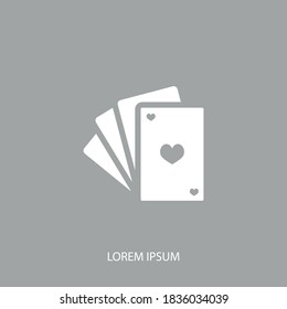 Playing card icon. Vector illustration EPS 10.