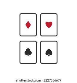 Playing card icon vector illustration template