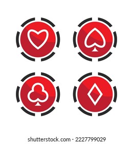 Playing card icon vector illustration template