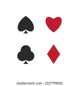 Playing card icon vector illustration template
