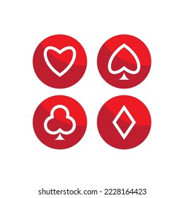 Playing card icon vector illustration template