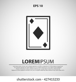 playing card icon. playing card vector illustration