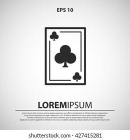 playing card icon. playing card vector illustration