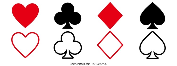 playing card icon, playing card vector sign symbol illustrations