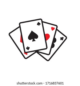 playing card icon vector symbol template