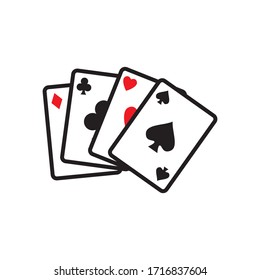 playing card icon vector symbol template