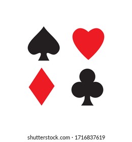 playing card icon vector symbol template