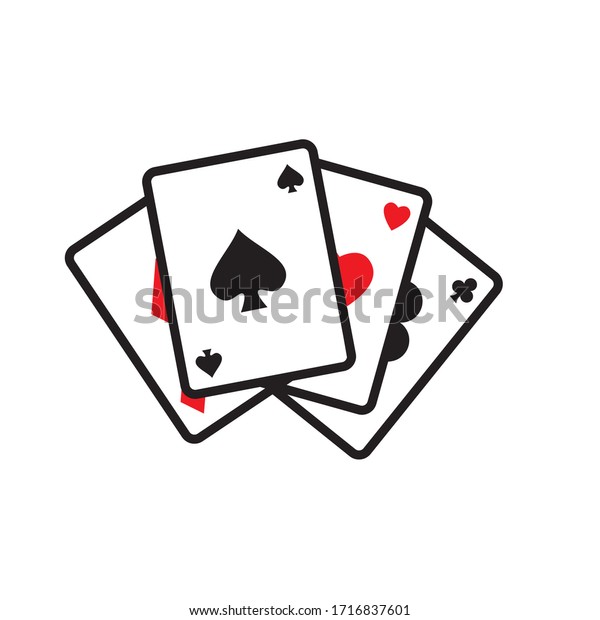 playing card icon vector symbol template