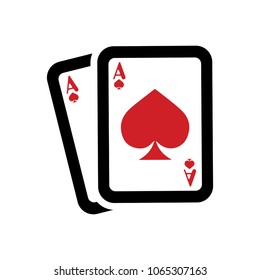 Playing card illustration - casino symbol - playing cards sign