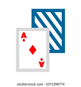 Playing card illustration - casino symbol - playing cards sign