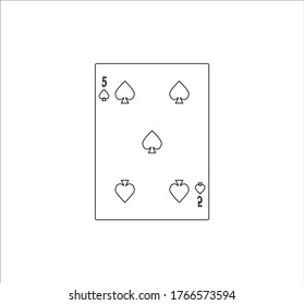playing card. illustration for web and mobile design.