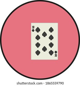 playing card. illustration for web and mobile design.