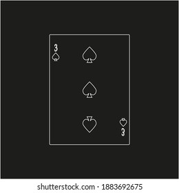 playing card. illustration for web and mobile design.