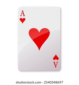 Playing card isolated on white background