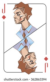 Playing card "Jack of diamonds".