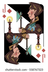 Playing card "Jack of diamonds".